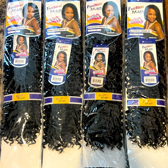 Freetress Bohemian Braid-Color:1-20inches-4 packs-Brand New - Picture 1 of 1